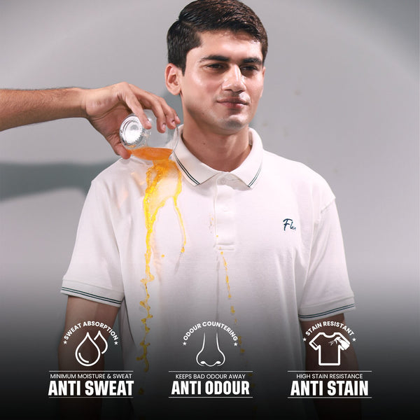 Flex Snow-Anti Stain/Anti-Odour/Anti-Sweat Revolutionary Polo