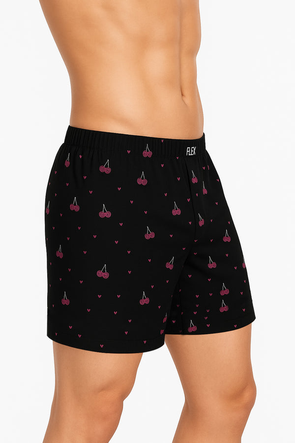 Berry Black Woven Boxer Short