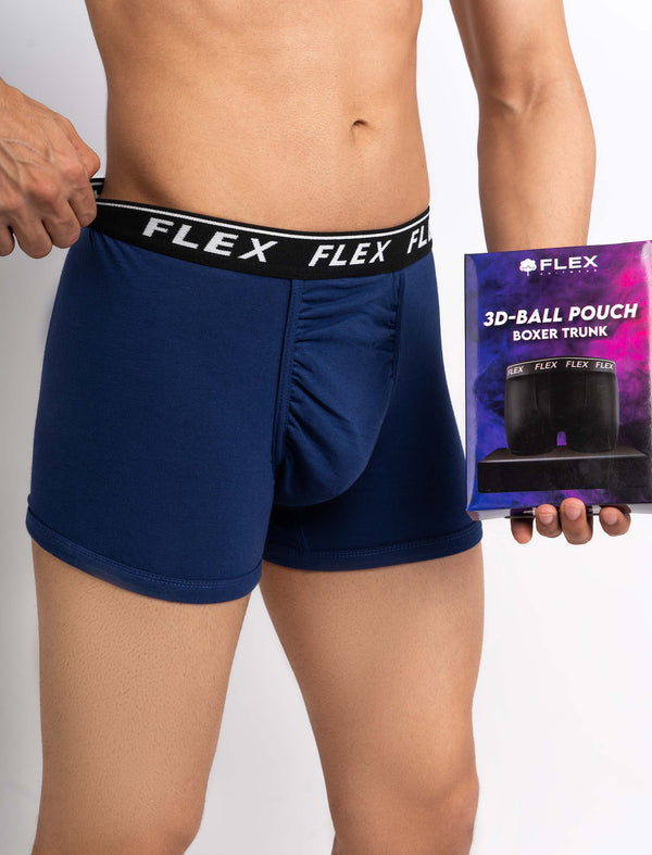 Pack of 2 men's breathable cotton and lycra Khaki 3D Flex Air boxers