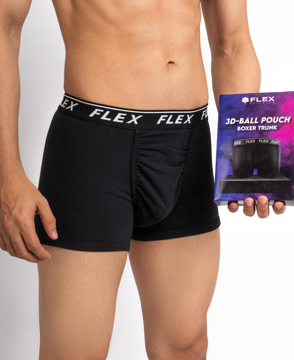 Limited Edition 3D Ball Pouch Boxer Trunks – Flex Knitwear