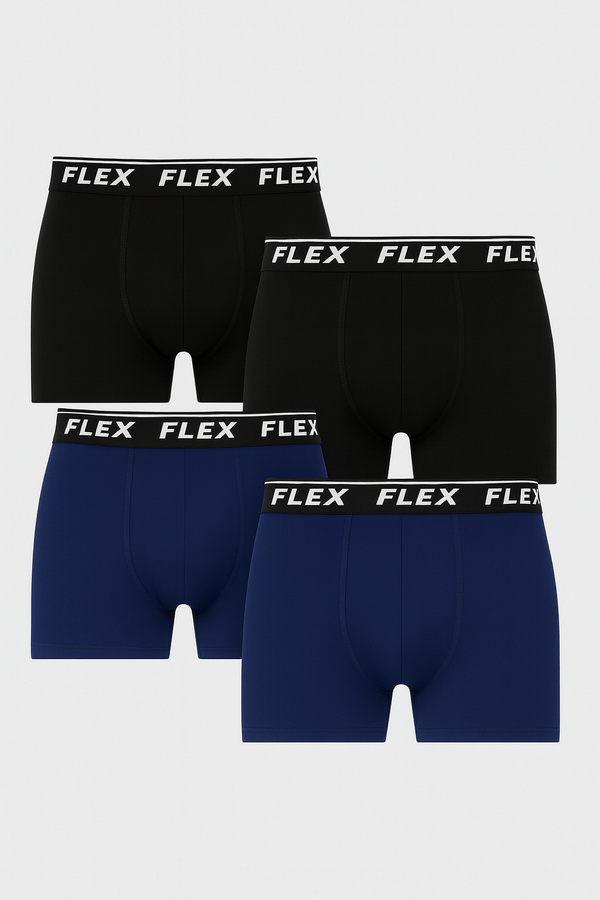 Boxer Trunks Pack of 4 (2 Black/2 Navy)