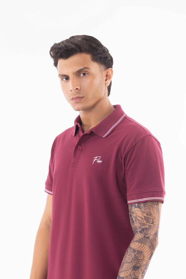 Flex Wine-Anti Stain/Anti-Odour/Anti-Sweat Revolutionary Polo