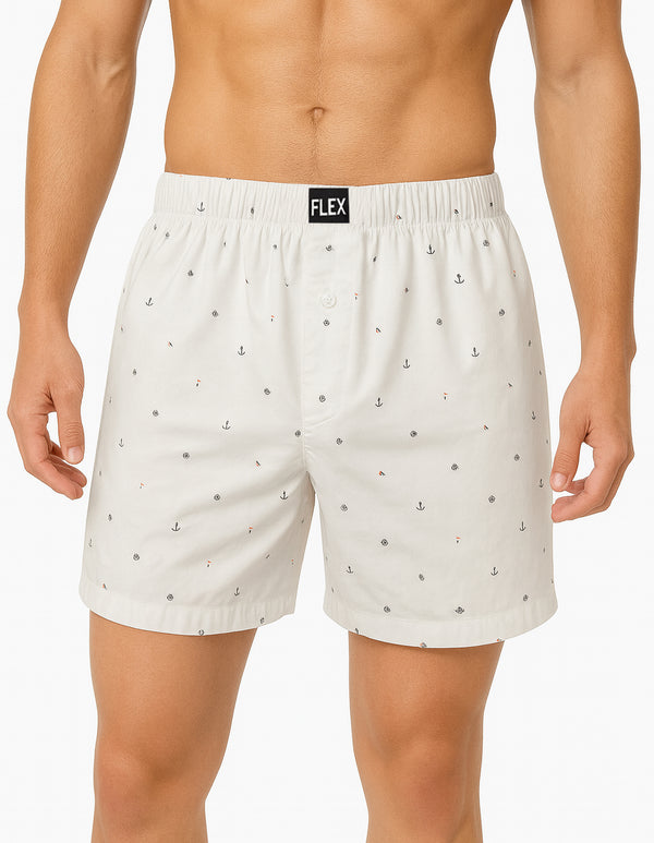 Diamond White Woven Boxer Short