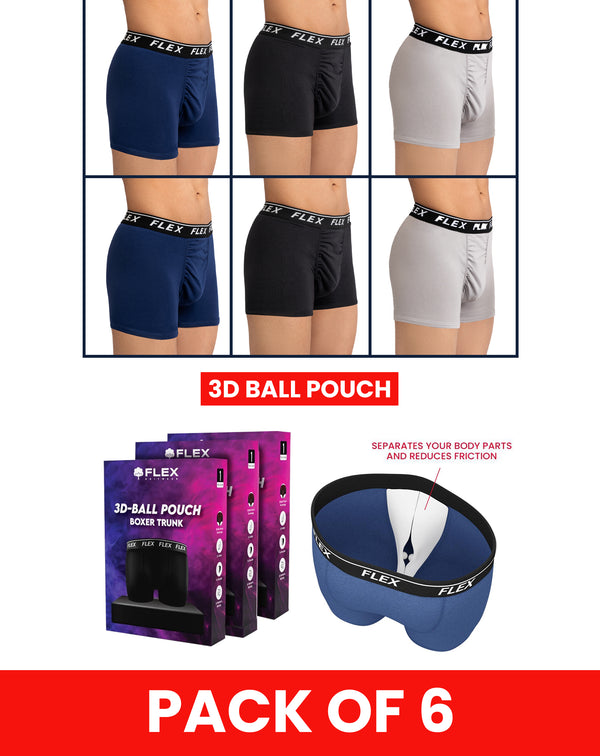 Pack of 6 (Black/Grey/Navy Blue)